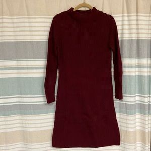 Uniqlo | Red/Burgundy Midi Sweater Dress
